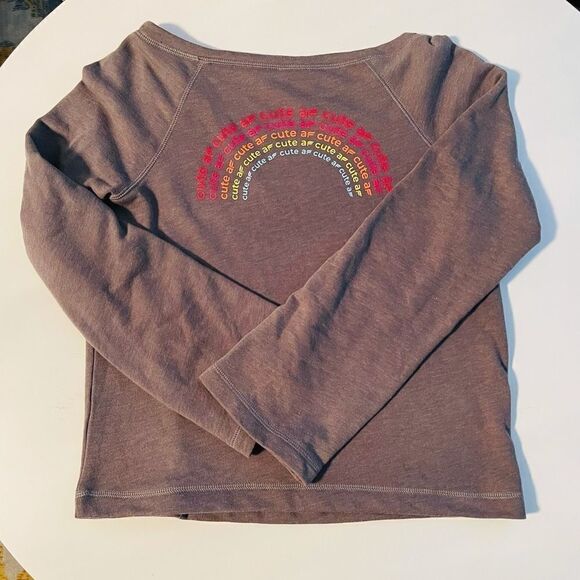 2/$25 RARE Fabletics Cute AF back detail boatneck sweatshirt - Picture 4 of 7